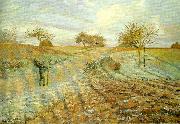 Camille Pissarro hoarfrost the old road to ennery Germany oil painting artist